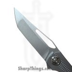 Simeon - SCKUNTO826 - UnTo S milling - Folding Knife - S35VN Stonewash Tanto - Titanium - Natural - Image 5