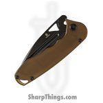Tenable Knives - T1054A7 - Bombur - Folding Knife - D2 Blackwash Drop Point - PEI - Amber - Image 3
