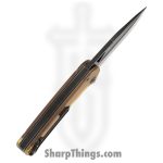 Tenable Knives - T1054A7 - Bombur - Folding Knife - D2 Blackwash Drop Point - PEI - Amber - Image 5