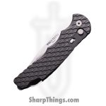 ProTech - T4105 F MM - TR4 - Automatic Knife - MagnaMax Stonewash Drop Point - Feather Texture Aluminum - Black - Image 2