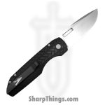 ProTech - VERO2105 MM - Vero Synapse 2 - Automatic Knife - MagnaMax Stonewash Spear Point - Herringbone Aluminum - Black - Image 2