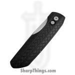 ProTech - VERO2105 MM - Vero Synapse 2 - Automatic Knife - MagnaMax Stonewash Spear Point - Herringbone Aluminum - Black - Image 3