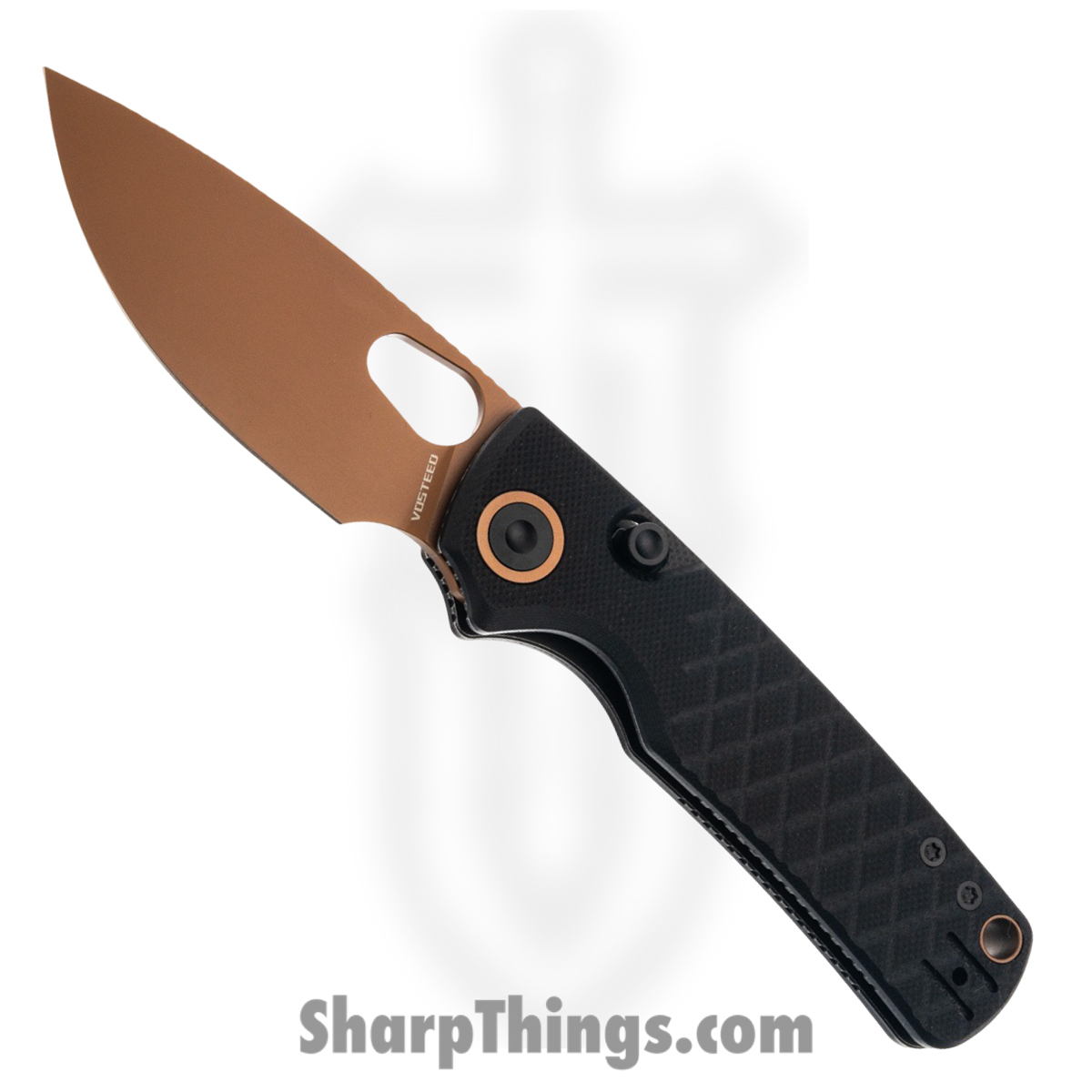 VOSA2622_1.jpg Vosteed - VOSA2622 - Porcupine - Folding Knife - 14C28N Coated Drop Point - G10 - Black - Image 1