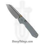 Vosteed - VOSA2930 - Raccoon - Folding Knife - 14C28N Stonewash Modified Sheepsfoot - G10 - Gray