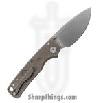 Vosteed - VOSA4807 - Porcupine Slim - Folding Knife - S90V Stonewash Drop Point - Titanium - Antique Brasswash - Image 2