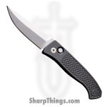ProTech - WB1105 - Walter Brend 1105 - Automatic Knife - CPM MagnaCut Stonewash Drop Point - 6061 Aluminum - Black