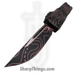 Microtech - 12314-1TPBKPKCS - UTX-85 Gen IV Topographic - OTF Auto - M390MK Coated Drop Point - 6061-T6 Aluminum - Black|Pink - Image 2