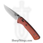 Benchmade - 15090-01 - Slipridge - Folding Knife - CPM MagnaCut Satin Clip Point - G10 - Rust Orange