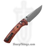 Benchmade - 15090 - Slipridge - Folding Knife - CPM MagnaCut Satin Clip Point - Stabilized Wood - Dark Brown - Image 2