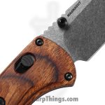 Benchmade - 15090 - Slipridge - Folding Knife - CPM MagnaCut Satin Clip Point - Stabilized Wood - Dark Brown - Image 3