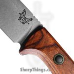 Benchmade - 15650 - Slipridge - Fixed Blade Knife - CPM MagnaCut Satin Drop Point - Stabilized Wood - Dark Brown - Image 3