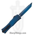 Microtech - 1704M-1WBL - Hera II Mini - OTF Auto - M390MK Coated Tanto - Aluminum - Weathered Blue - Image 2