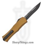 Microtech - 1705M-1TA - Hera II Mini - OTF Auto - M390MK Coated Recurve - Aluminum - Tan - Image 2