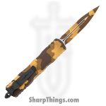 Microtech - 225-3GCS-Z4 - Dirac SS - OTF Auto - M390, 204P, Elmax, or XHP Coated D/E P/S - Aluminum - Gold Camo - Image 2