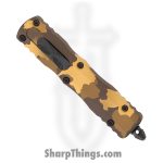 Microtech - 225-3GCS-Z4 - Dirac SS - OTF Auto - M390, 204P, Elmax, or XHP Coated D/E P/S - Aluminum - Gold Camo - Image 3