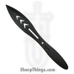 VOC - A1044-12 - 9" 12pc Jumbo Throwing Knife Kit - Fixed Blade Knife - 440 SS Coated Spear Point - 440 SS - Black
