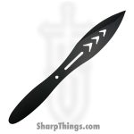 VOC - A1044-12 - 9" 12pc Jumbo Throwing Knife Kit - Fixed Blade Knife - 440 SS Coated Spear Point - 440 SS - Black - Image 2