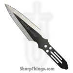 VOC - A2022-12 - 9" 12pc Throwing Knife Set - Fixed Blade Knife - 440 SS Two Tone Spear Point - 440 SS - Black