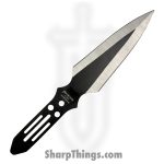 VOC - A2022-12 - 9" 12pc Throwing Knife Set - Fixed Blade Knife - 440 SS Two Tone Spear Point - 440 SS - Black - Image 2