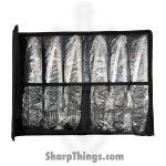 VOC - A2022-12 - 9" 12pc Throwing Knife Set - Fixed Blade Knife - 440 SS Two Tone Spear Point - 440 SS - Black - Image 6