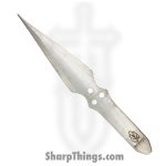 VOC - A4033-12 - 9" 12pc Buckshot Throwing Knife Set - Fixed Blade Knife - 440 SS Stonewash Spear Point - 440 SS - Chrome