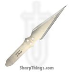 VOC - A4033-12 - 9" 12pc Buckshot Throwing Knife Set - Fixed Blade Knife - 440 SS Stonewash Spear Point - 440 SS - Chrome - Image 2