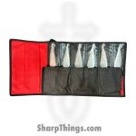 VOC - A4033-12 - 9" 12pc Buckshot Throwing Knife Set - Fixed Blade Knife - 440 SS Stonewash Spear Point - 440 SS - Chrome - Image 4