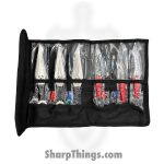 VOC - A8688-12 - 6.5" 12pc Assorted Throwing Knife Set w/ Case - Fixed Blade Knife - 440 SS Coated Spear Point - Paracord Wrapped - Multi - Image 4