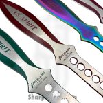 VOC - A9299-12-ASTD - 9" 12pc Throwing Knife Set w/ Case - Fixed Blade Knife - 440 SS Two Tone Spear Point - 440 SS - Silver - Image 3