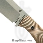 Jack Wolf Knives - BORDE-01-TI-STAR - Bordertown Bowie - Fixed Blade Knife - S90V Stonewash Bowie - Starburst Titanium - Gray - Image 2