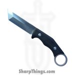 Daily Carry Co - DCC10 - Garuda - Fixed Blade Knife - 14C28N Satin Tanto - G10 - Black
