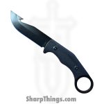 Daily Carry Co - DCC11 - Garuda - Fixed Blade Knife - 14C28N Coated Drop Point w/ Tactical Hook - G10 - Black