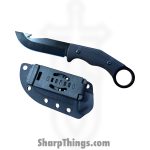 Daily Carry Co - DCC11 - Garuda - Fixed Blade Knife - 14C28N Coated Drop Point w/ Tactical Hook - G10 - Black - Image 7