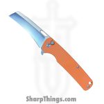 Daily Carry Co - DCC12 - Gauntlet - Folding Knife - D2 Satin Hawksbill - G10 - Orange
