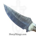 Silverline USA - DM002 - Skinner - Fixed Blade Knife - 1095|15N20 Damascus Clip Point - G10 - Brown|White - Image 4
