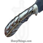 Silverline USA - DM002 - Skinner - Fixed Blade Knife - 1095|15N20 Damascus Clip Point - G10 - Brown|White - Image 6