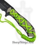 VOC - H-1214-1 - Hunting Knife - Fixed Blade Knife - Stainless Stonewash Modified Tanto - G10 Wrapped - Gray Green - Image 4