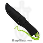 VOC - H-1214-1 - Hunting Knife - Fixed Blade Knife - Stainless Stonewash Modified Tanto - G10 Wrapped - Gray Green - Image 6
