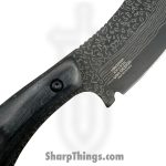 VOC - HBK204BK - Hunting Knife - Fixed Blade Knife - Stainless Damascus Cleaver - Wood - Black - Image 4