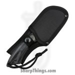 VOC - HBK204BK - Hunting Knife - Fixed Blade Knife - Stainless Damascus Cleaver - Wood - Black - Image 5