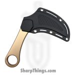VOC - HWT263DE - Wartech - Fixed Blade Knife - 3Cr13 SS Coated Hawkbill - Aluminum - Tan - Image 3