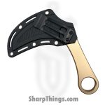 VOC - HWT263DE - Wartech - Fixed Blade Knife - 3Cr13 SS Coated Hawkbill - Aluminum - Tan - Image 4
