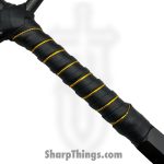 VOC - M0850-21BK - 21" Sai Set - Fixed Blade Knife - 440 SS Coated - Wrapped - Black Gold - Image 3