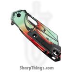 VOC - PWF45RD - Wartech - Assisted Open Knife - Steel Coated Cleaver - Aluminum - Watermelon - Image 5