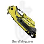 VOC - PWF45YL - Wartech - Assisted Open Knife - Steel Coated Reverse Tanto - Aluminum - Black Yellow - Image 5