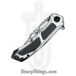 VOC - PWF46WT - Wartech - Assisted Open Knife - Steel Coated Bowie - Aluminum - Black White - Image 4