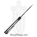 VOC - PWF46WT - Wartech - Assisted Open Knife - Steel Coated Bowie - Aluminum - Black White - Image 6