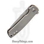 Defiant 7 - SERVO-SW - Servo - Folding Knife - CPM MagnaCut Stonewash Sheepsfoot - "Diamond Pattern" Titanium - Natural - Image 4