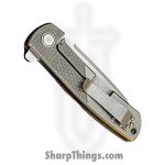 Defiant 7 - SERVO-SW - Servo - Folding Knife - CPM MagnaCut Stonewash Sheepsfoot - "Diamond Pattern" Titanium - Natural - Image 5