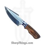 Silverline USA - SS004 - Skinner - Fixed Blade Knife - J2 Polished Clip Point - Wood - Brown|Black|White